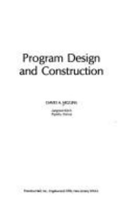 Program design and construction