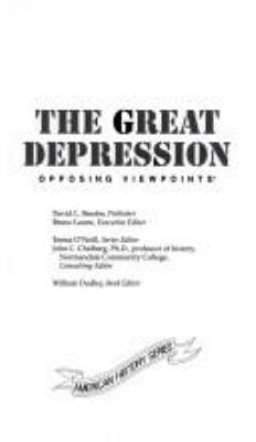 The Great Depression : opposing viewpoints