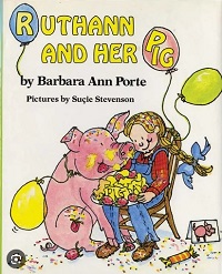 Ruthann and her pig