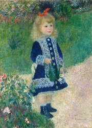 Girl with a watering can