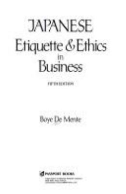 Japanese etiquette & ethics in business