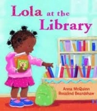 Lola at the library