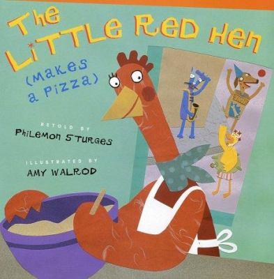 The Little Red Hen makes a pizza