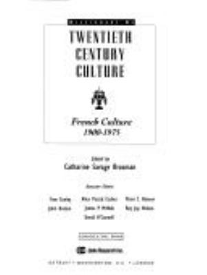 French culture, 1900-1975