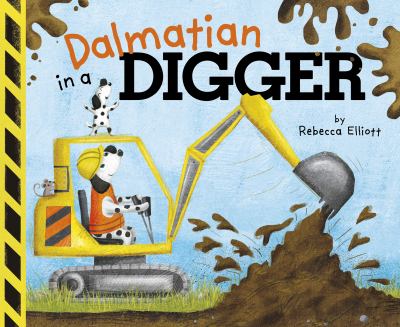 Dalmatian in a digger