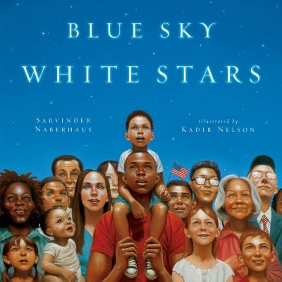 Blue sky white stars