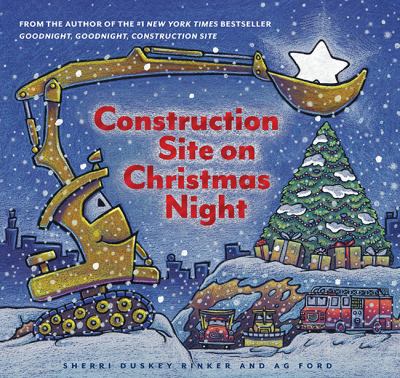 Construction site on Christmas night