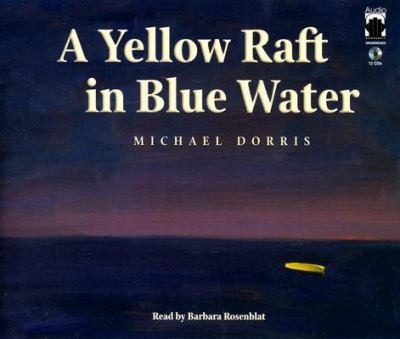 A yellow raft in blue water