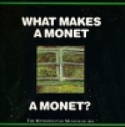 What makes a Monet a Monet?