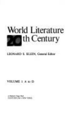 Encyclopedia of world literature in the 20th century : based on the first edition edited by Wolfgang Bernard Fleischmann