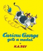 Curious George gets a medal.